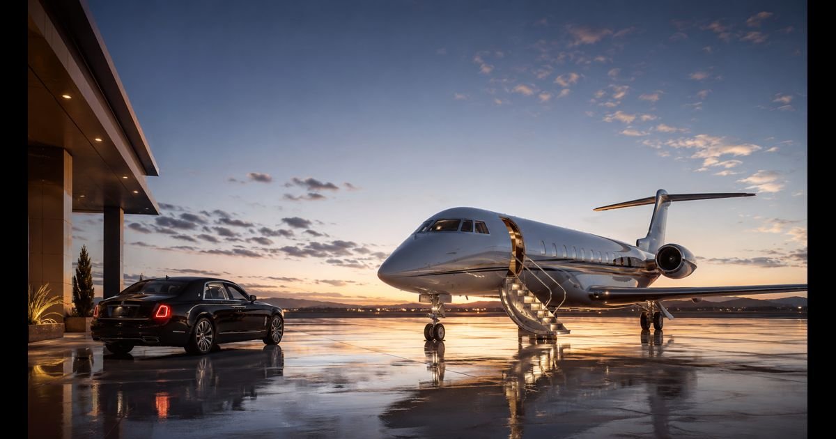 Private jet on ramp — VIP concierge service